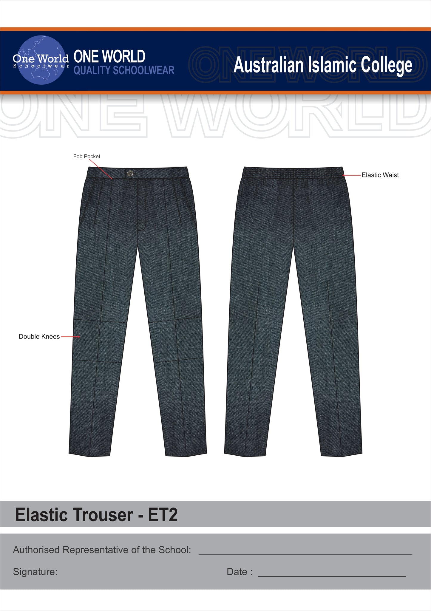 Boys College Trousers - ET2